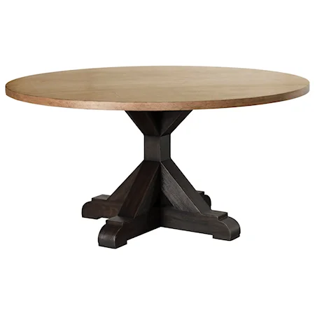 Round Dining Table with Pedestal Base